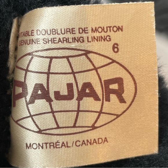 Pajar Black Suede & Leather Snake Print Shearling Fur Lined Winter Boots Size 6 - Picture 6 of 12